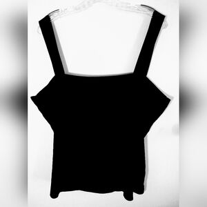 LA CHINE WOMEN'S PLUS SIZE 1X BLACK SLEEVELESS TANK STYLE TOP BY GALINDA WANG